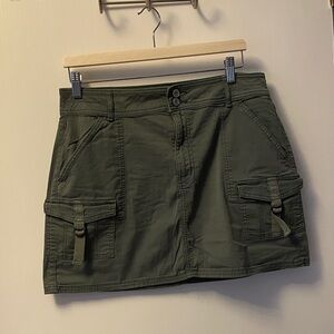 SO Olive Green Cargo Skirt